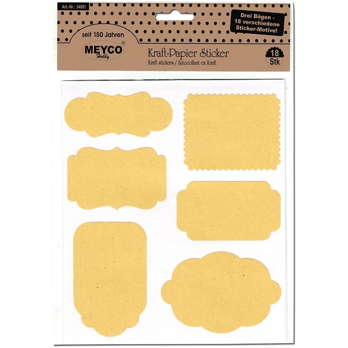 Крафт-наклейки (18 шт.)