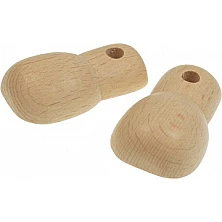 Wooden Doll Feet (28 x 48 mm, 22 pcs)
