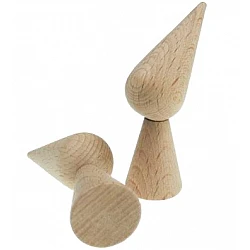 Wooden Gnome Bases (62 x 30 x 20 mm, 13 pcs)