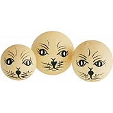 Деревянные головы для кукол (3 шт.)