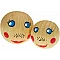 Wooden doll heads (2 pcs.)