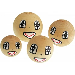 Деревянные головы кукол (4 шт.)