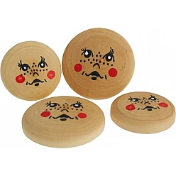 Деревянные головы для кукол (4 шт.)