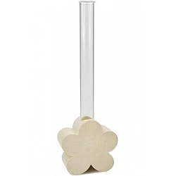 Деревянная подставка для пробирок из стекла - цветок