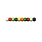 Wooden beads (Ø 10 mm, 56 pcs) - multicoloured