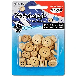 Wood Buttons (50 pcs)