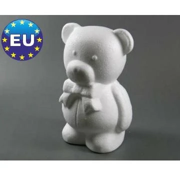 Полистироловый медвежонок с бантом (H 20 см, 3 шт.)