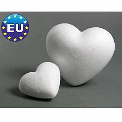 Polystyrene hearts (H 5 cm, 20 pcs)