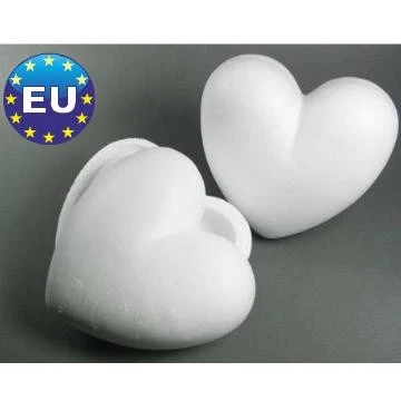 Polystyrene Hearts (H 15 cm, 3 pcs)