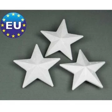 Polistirola zvaigznes, mazas (H 9 cm, 8 gb.)