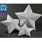 Polystyrene Stars (H 15.5 cm, 4 pcs)