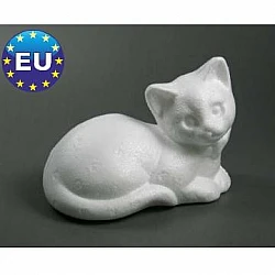 Полистироловая кошка, лежащая (12,5 x 10 см, 5 шт.)
