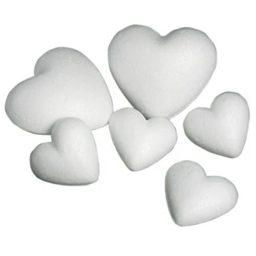 Polystyrene Hearts (H 90 mm, 20 pcs)