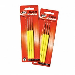 Knitting Needles (D 2.5 - 2.0 - 1.5 mm, 3 pcs) - yellow