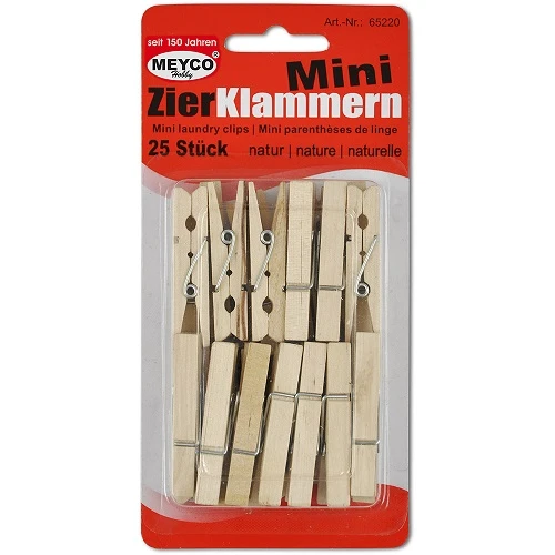 Small wooden clothespins