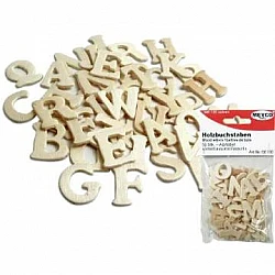 Деревянные буквы (50 шт.)