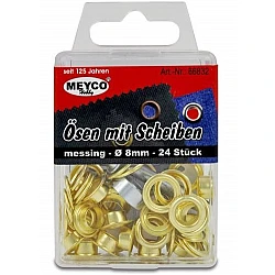 Brass Rivets (Ø 8 mm, 24 pcs)