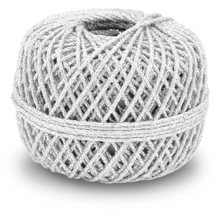 Lamé Cord 20m, Silver