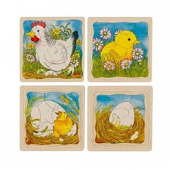 Пазл-слойка «Жизненный цикл курицы»