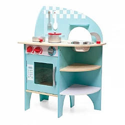 Синяя деревянная кухня