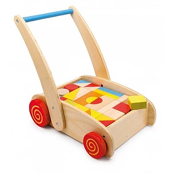 Деревянный ходунок-каталка 