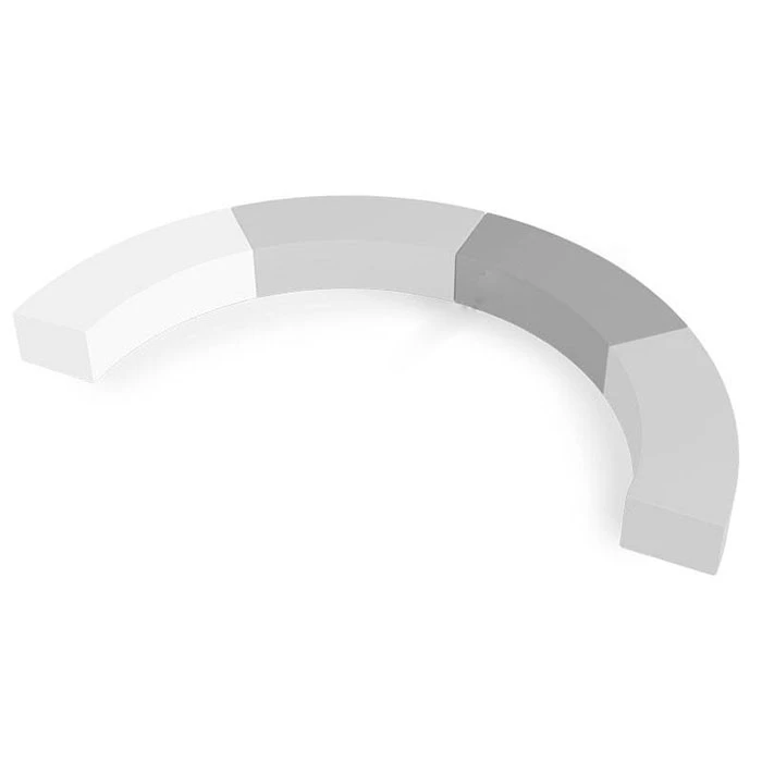 Soft foam shape set - grey, wide