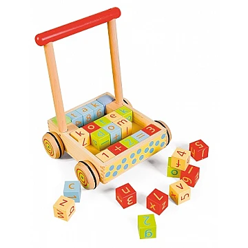 Bērnu ratiņi ar klucīšiem