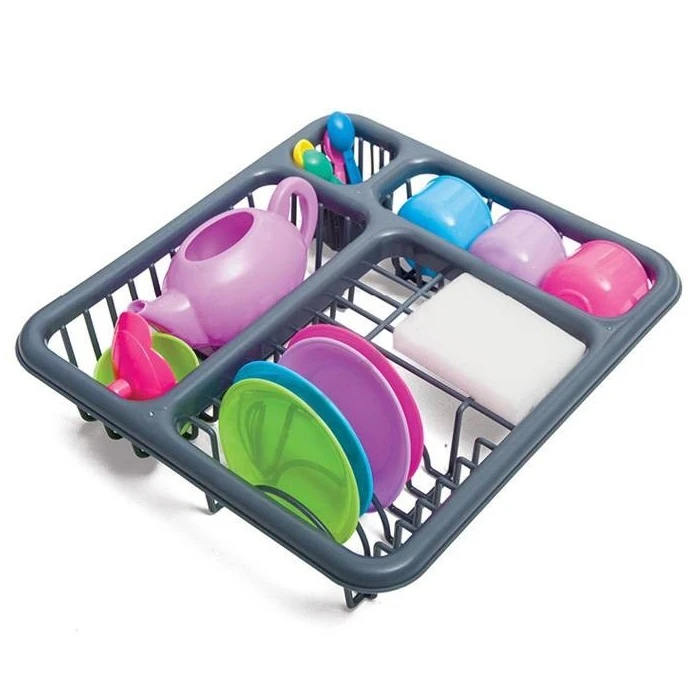 Toy dish set with dryer