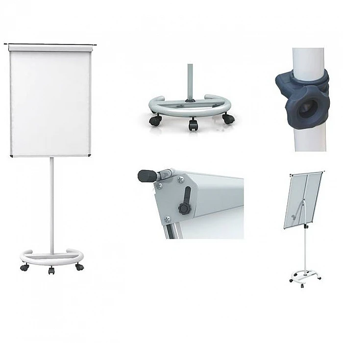 Белая доска с держателем для листов флипчарт