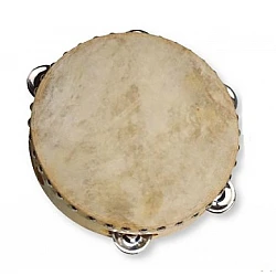 Тамбурин с натуральной кожей (D 20 см)