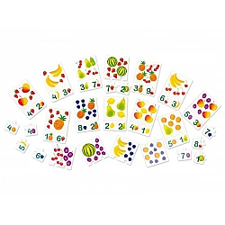 Математические карточки с фруктами (48 шт.)