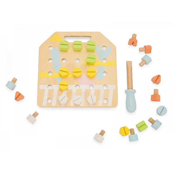 Dēlis ar skrūvēm un skrūvgrieznis (26gb)