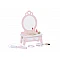 Mini wooden doll table with mirror