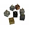 Cubes with Equal Volumes and Different Masses (7 pcs.)