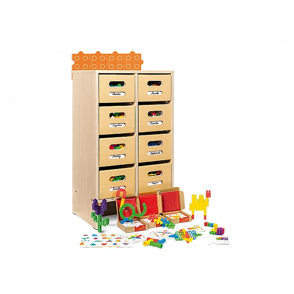 Cabinet with Blocks and Activity Sheets (1400 pcs.)