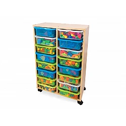 Cabinet with Drawers and Plastic Containers (2041 pcs)