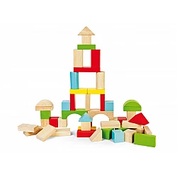 Colorful wooden building blocks (50 pcs)