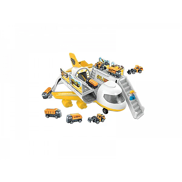 Transport plane with engineering vehicle set