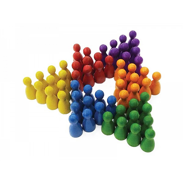 Wooden Game Dice - Colourful