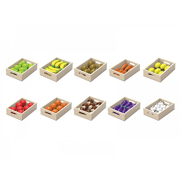 Fruits and Vegetables in a Crate (80 pcs.)