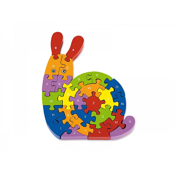 Деревянная пазл-игра «Улитка букв» (26 шт.)