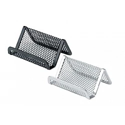 Desk business card holder, silver