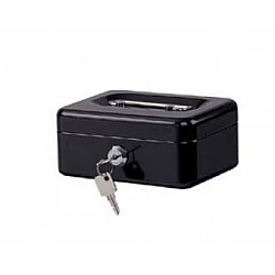 Metal Cash Box (262 x 192 x 82 mm), Black
