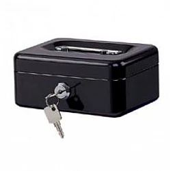 Metal Cash Box (300 x 217 x 100 mm), Black