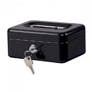 Metal Cash Box (300 x 217 x 100 mm), Black
