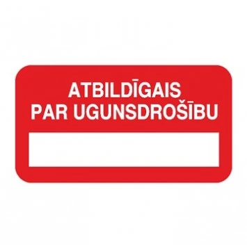 Uzlīme Atbildīgais par ugunsdrošību