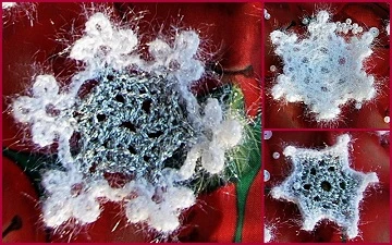 Kanclers iesaka - tamborētas sniegpārsliņas