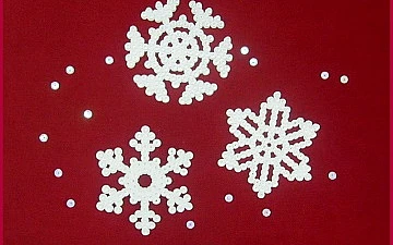 Hama pērlīšu sniegpārsliņas!