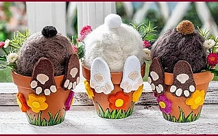 Lieldienu dekoru iedvesmai - "zaķpēdiņas"