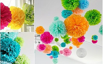 Gaisīgie zīdpapīra bumbu dekori!